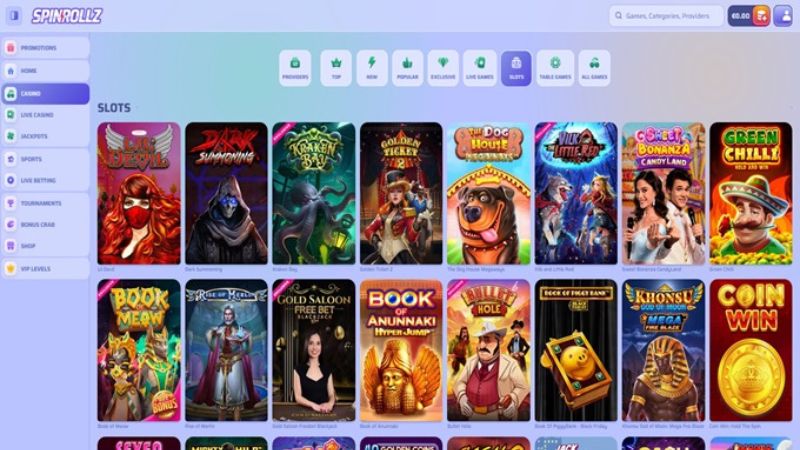 Spinrollz Casino screenshot